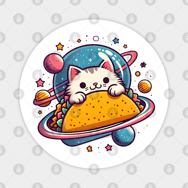 Space Taco Cat Magnet by BeanStiks